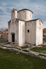 Fototapeta premium Church of the Holy Cross in Nin, Croatia is known as 