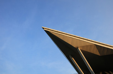 Naklejka premium triangle roof with shape of aircraft