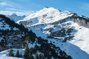 Berggipfel "Schäfler" mit "Säntis", Alpsteingebiet, Appenzell, Schweiz