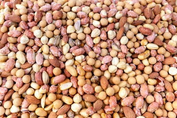 Mixed nuts, background.
