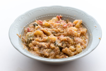 Vegetable soup with cheese