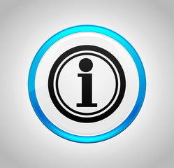 Info icon round blue push button