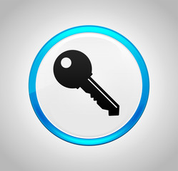 Key icon round blue push button
