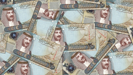 Kingdom of Bahrain BD banknote as background wallpaper 20 twenty Dinar 