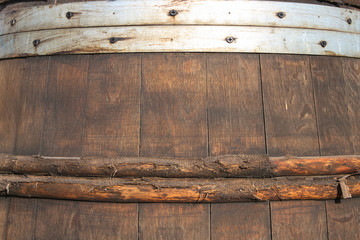Fondo de barrica vieja de madera