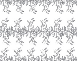 Vintage Floral Seamless Background, watercolor Illustration