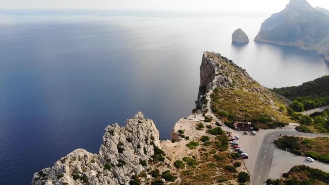 Luftaufnahme eines Aussichtspunktes in der N&auml;he von Formentor, Mallorca