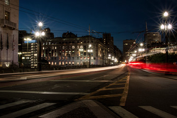 Fototapeta na wymiar Noite no centro de São Paulo, com destaque para Viaduto do Chá