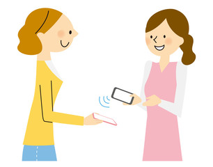 スマホ　女性2人