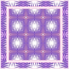 Vintage Geometric Pattern. Design For Bandana Shawl, Tablecloth Fabric Print. Vector Illustration.