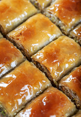 Turkish dessert baklava, background