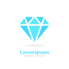 Fototapeta premium Gem jewelry vector logo