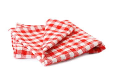 Fototapeten Fabric napkin for table setting on white background © New Africa