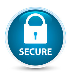 Secure (padlock icon) special prime blue round button