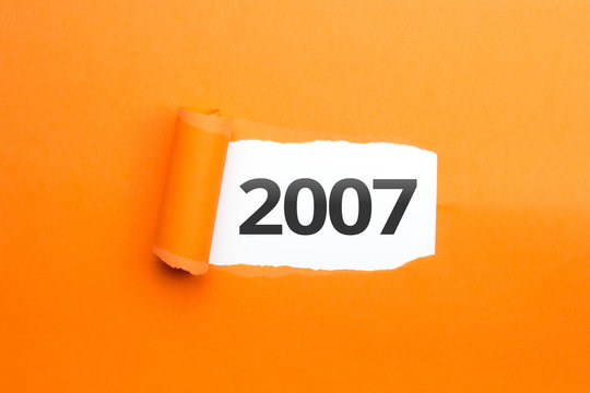 surprising Number / Year 2007 orange background