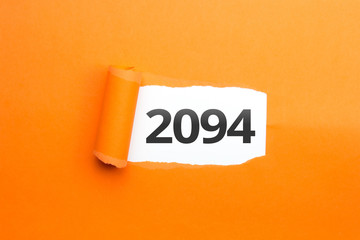 surprising Number / Year 2094 orange background