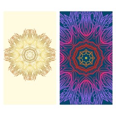 Vintage Invitation or wedding card. Vector illustatration. The front and rear side.