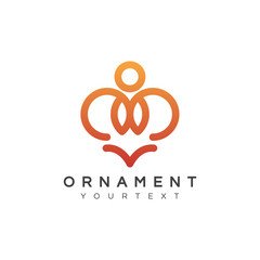 ornament logo design