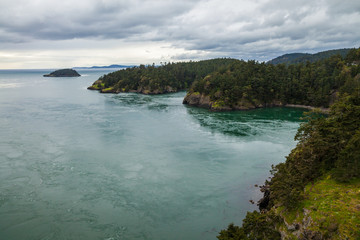 The waters of Deception Pass in Washington state, USA
