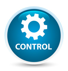 Control (settings icon) special prime blue round button