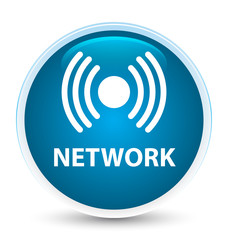 Network (signal icon) special prime blue round button