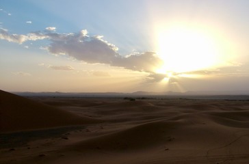 Sunset desert Marokko