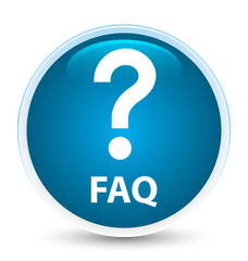 Faq (question icon) special prime blue round button