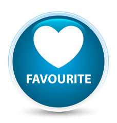 Favourite (heart icon) special prime blue round button