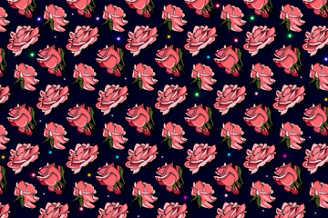 rose pattern illustration jpg