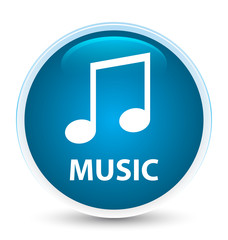 Music (tune icon) special prime blue round button