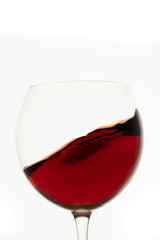 Red wine in glass