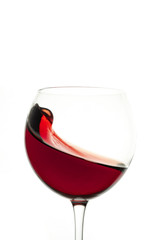 Red wine in glass