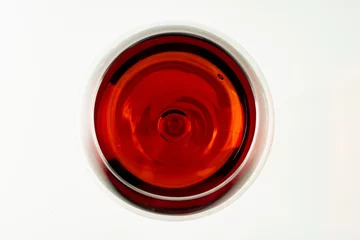 Deurstickers Wijn Rode wijn in glas