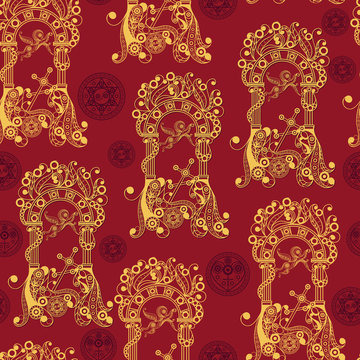 Seamless texture with decorative ornament 9