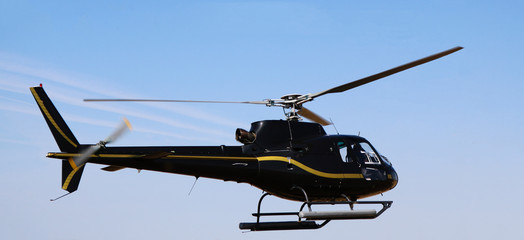 Helicopter in flight