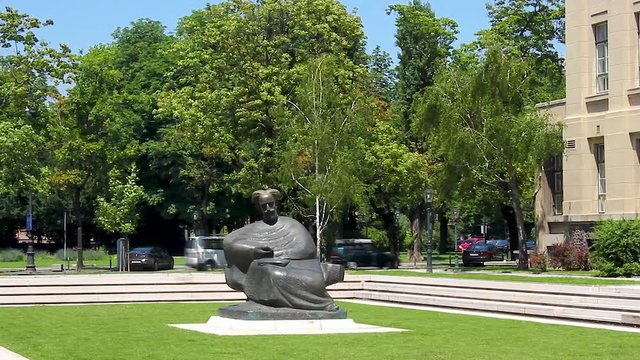 Marko Marulic Statue Zagreb Croatia