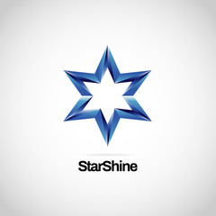 3D Blue Star Logo