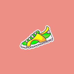 illustration of a bright sneaker