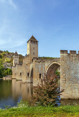 Fototapeta na wymiar Pont Valentre, Cahors, France