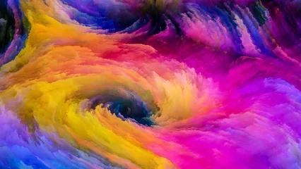 Foto op Plexiglas Mix van kleuren Elegantie van kleurrijke verf