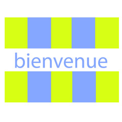 vector icon of welcome français