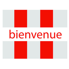 vector icon of welcome français
