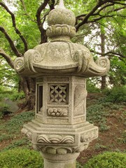 Fototapeta na wymiar Stone lantern at the Japanese garden