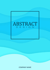 A4 Art Wavy Book Cover Design Template. Good for Portfolio, Brochure, Annual Report, Flyer, Magazine, Academic Journal, Website, Poster, Monograph, Corporate Presentation