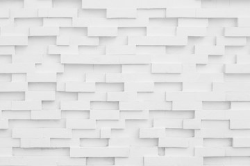 Painted White Wood Surface With Pattern Of Rectangles. Wooden Geometric Background