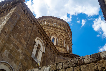 Obraz premium Low angle view of the dome of the cathedral of Casertavecchia, Campania, Italy