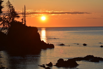 Orange Sunrise Kodiak Alaska