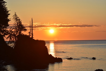 Orange Sunrise Kodiak Alaska