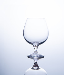 isolate clear glass on white background