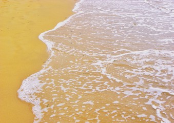 water on the beach